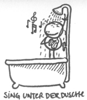 singen unter der dusche